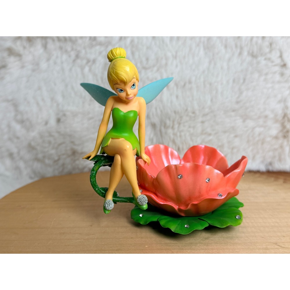 Disney Tinker Bell A Little Cup of Peonies Sculpture Hamilton Coll 0561A COA